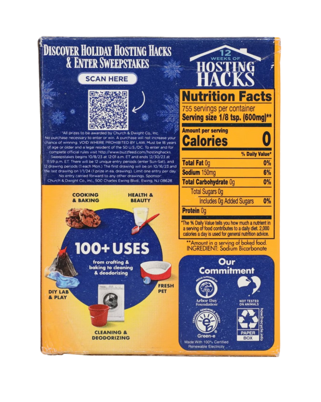 Bicarbonato de Sodio Arm & Hammer 453gr - Imagen 3