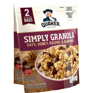 Granola Quaker de avena, miel, pasas y almendras 978gr
