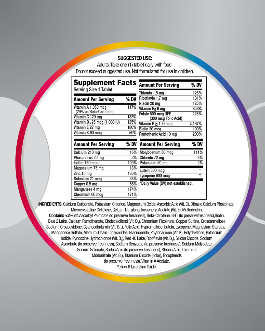 Centrum Silver Men +50, Multivitamínico, 100ct - Imagen 2