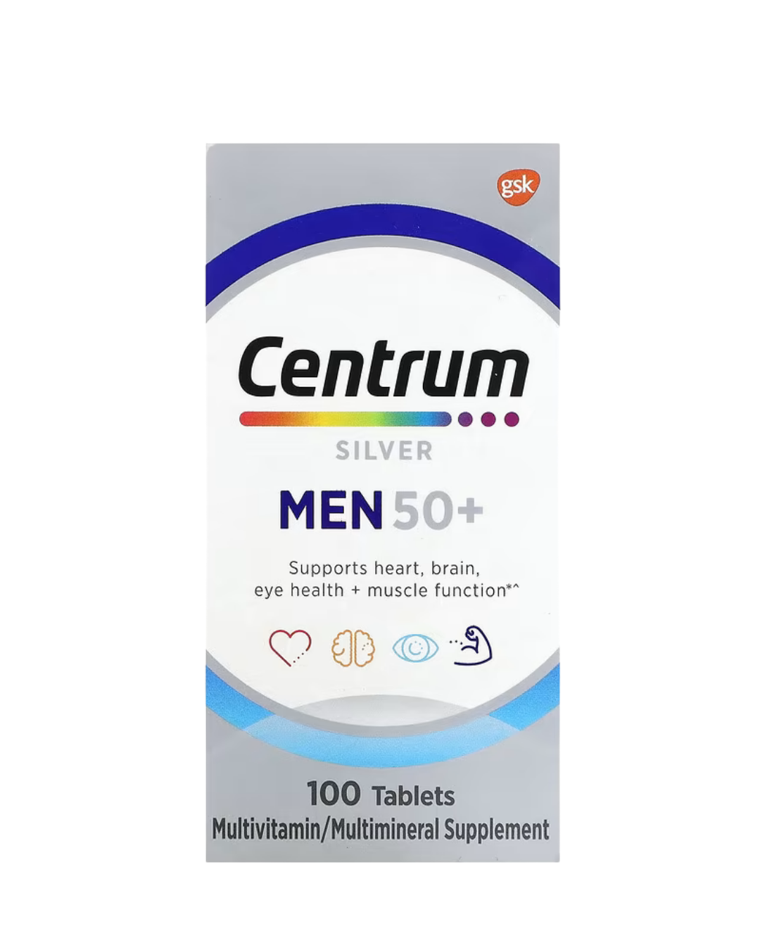 Centrum Silver Men +50, Multivitamínico, 100ct