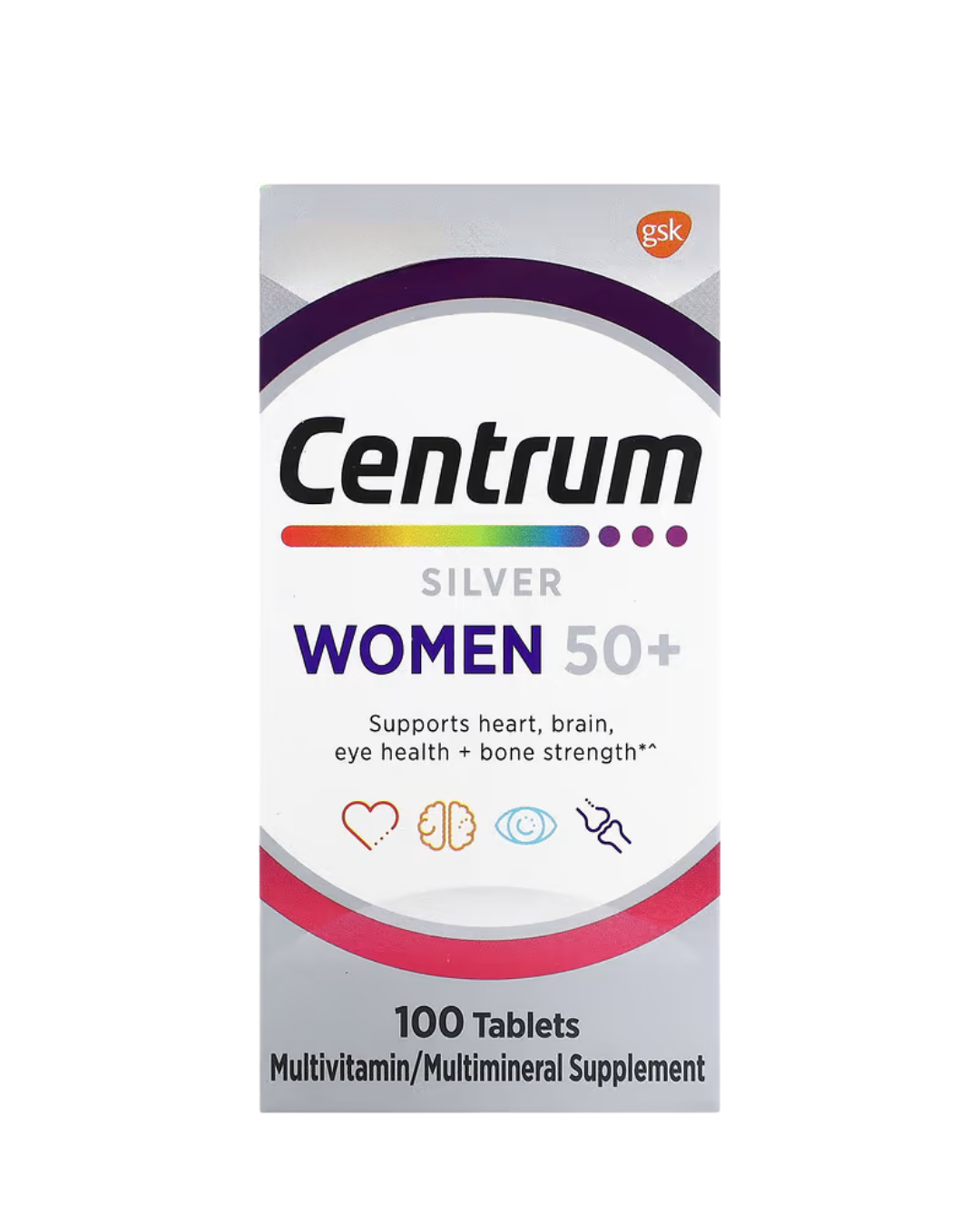 Centrum Silver Women +50, Multivitamínico, 100ct