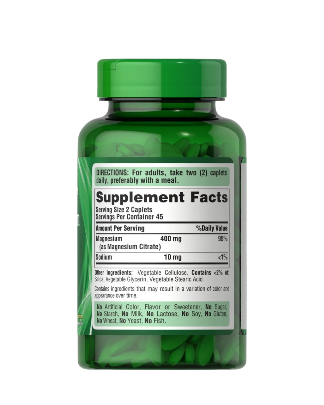 Citrato de Magnesio, 400mg, 90ct, Puritan's Pride - Imagen 2