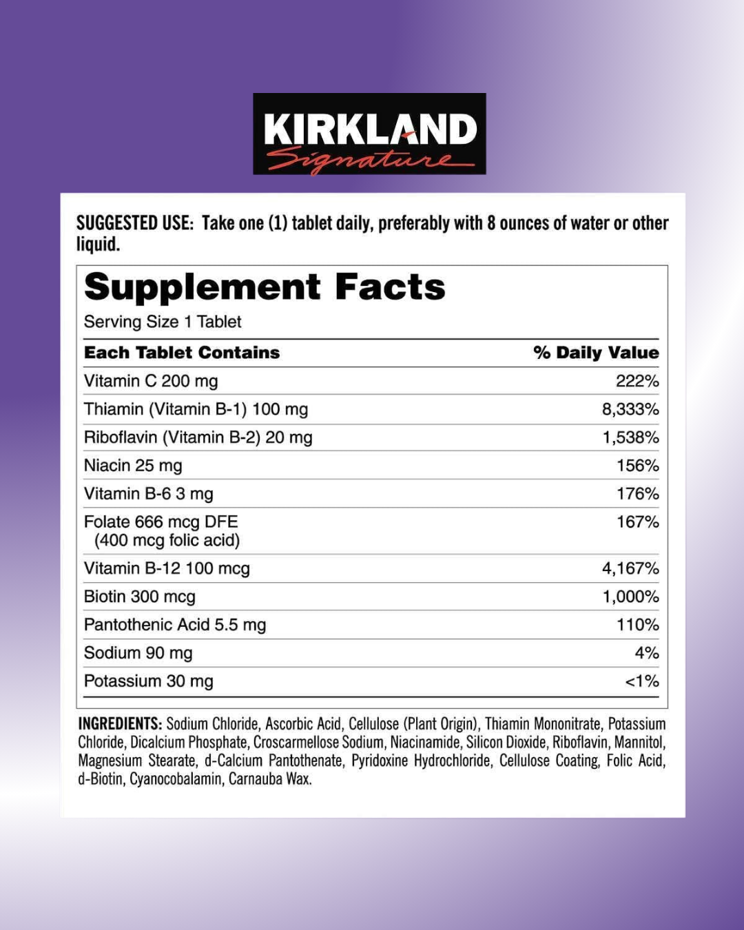 Super Complejo B, 500ct, Kirkland - Imagen 2