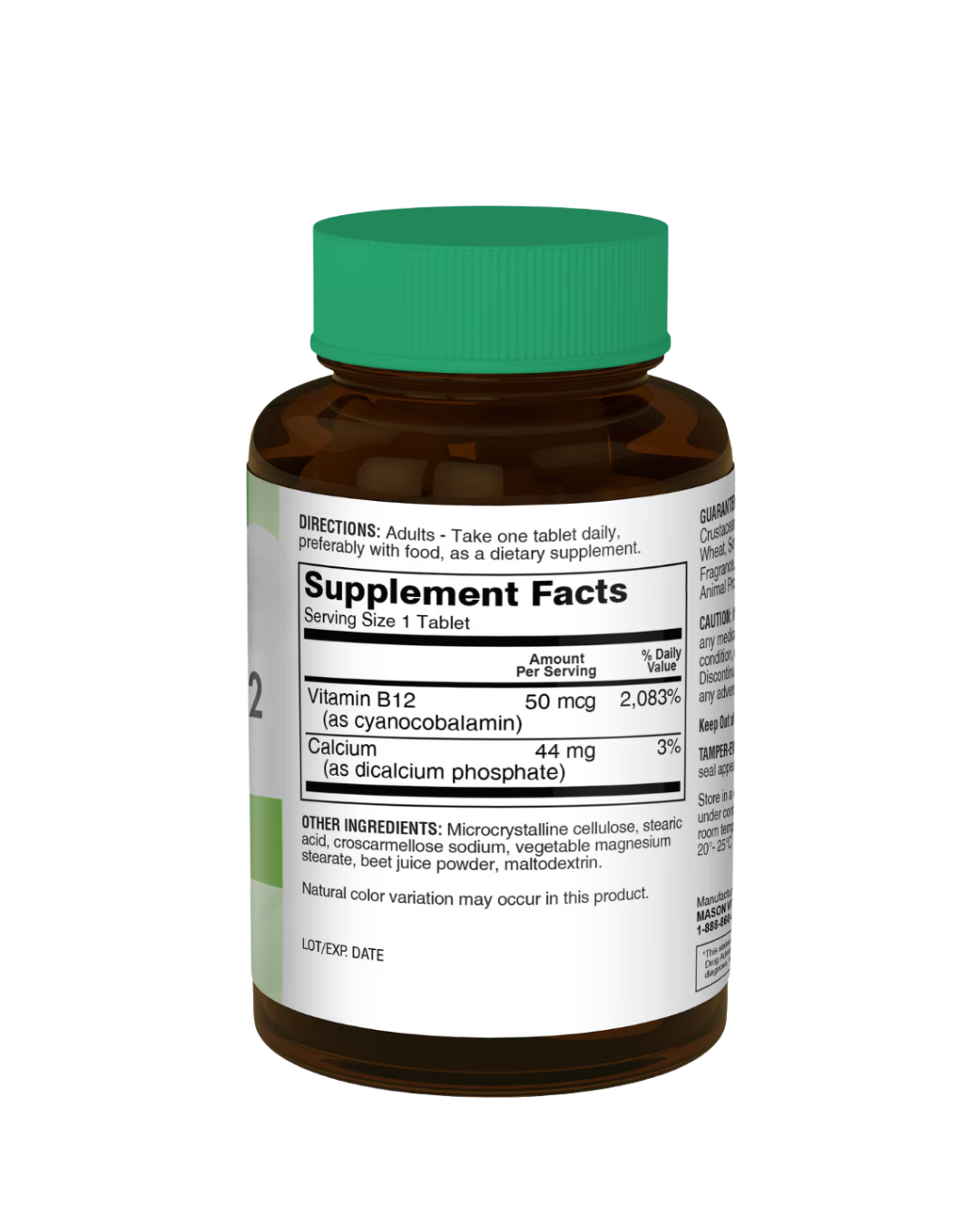 Vitamina B12, 50mcg, 45ct, People's Choice - Imagen 2